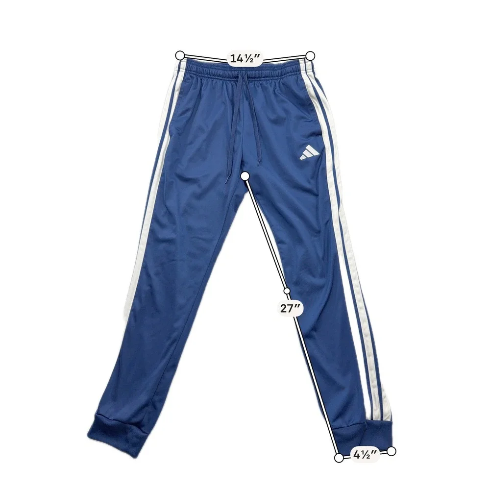 Adidas Pants Track Jogger 3-Stripe Logo Navy Blue Mens Large